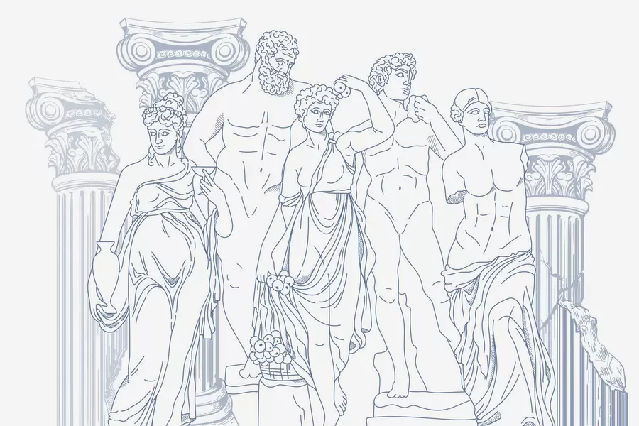 fototapeter Gamle mennesker og søyler w04865