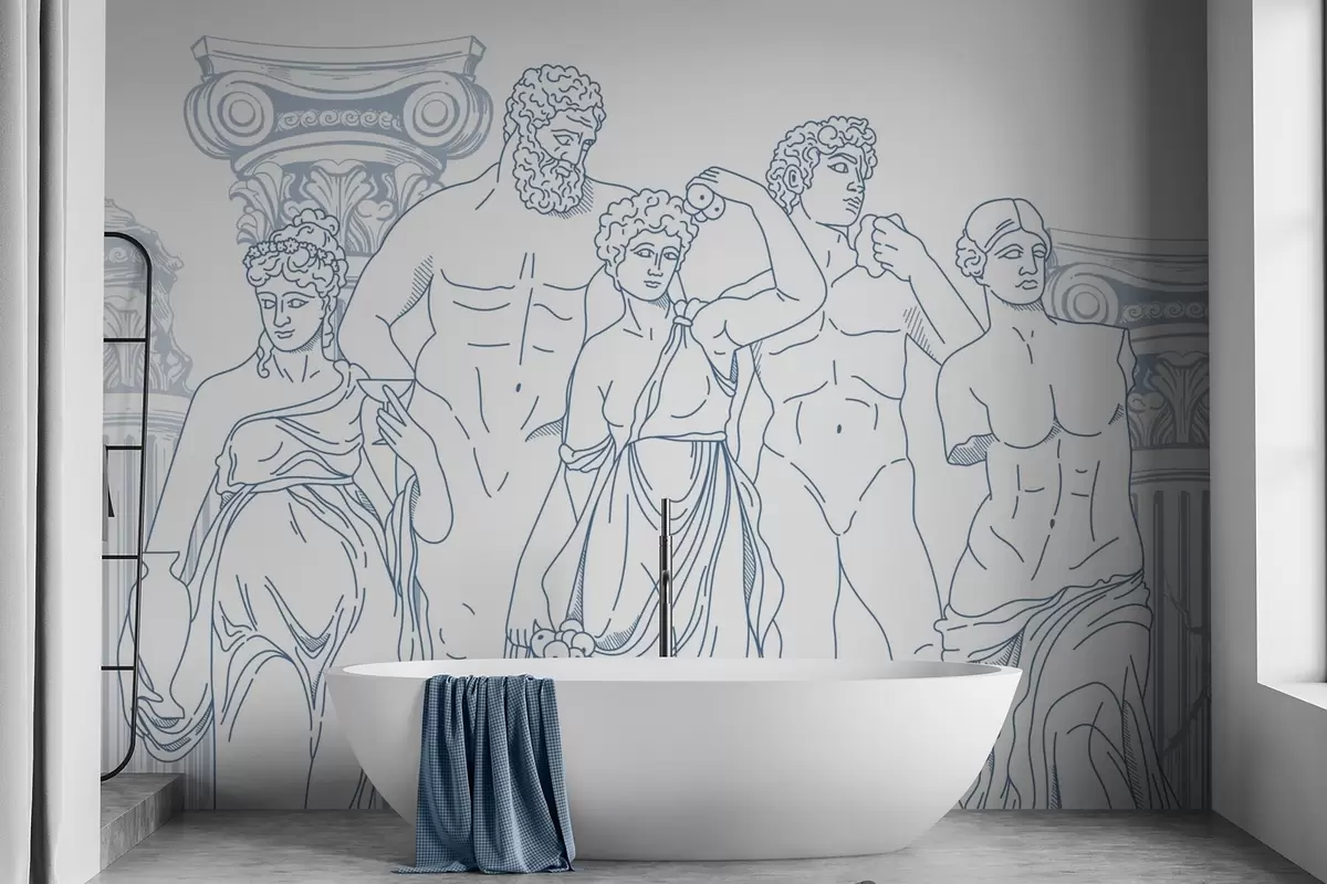 fototapeter Gamle mennesker og søyler w04865