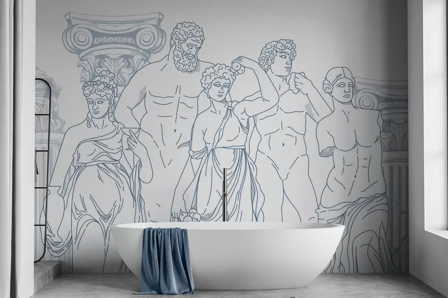 fototapeter Gamle mennesker og søyler w04865