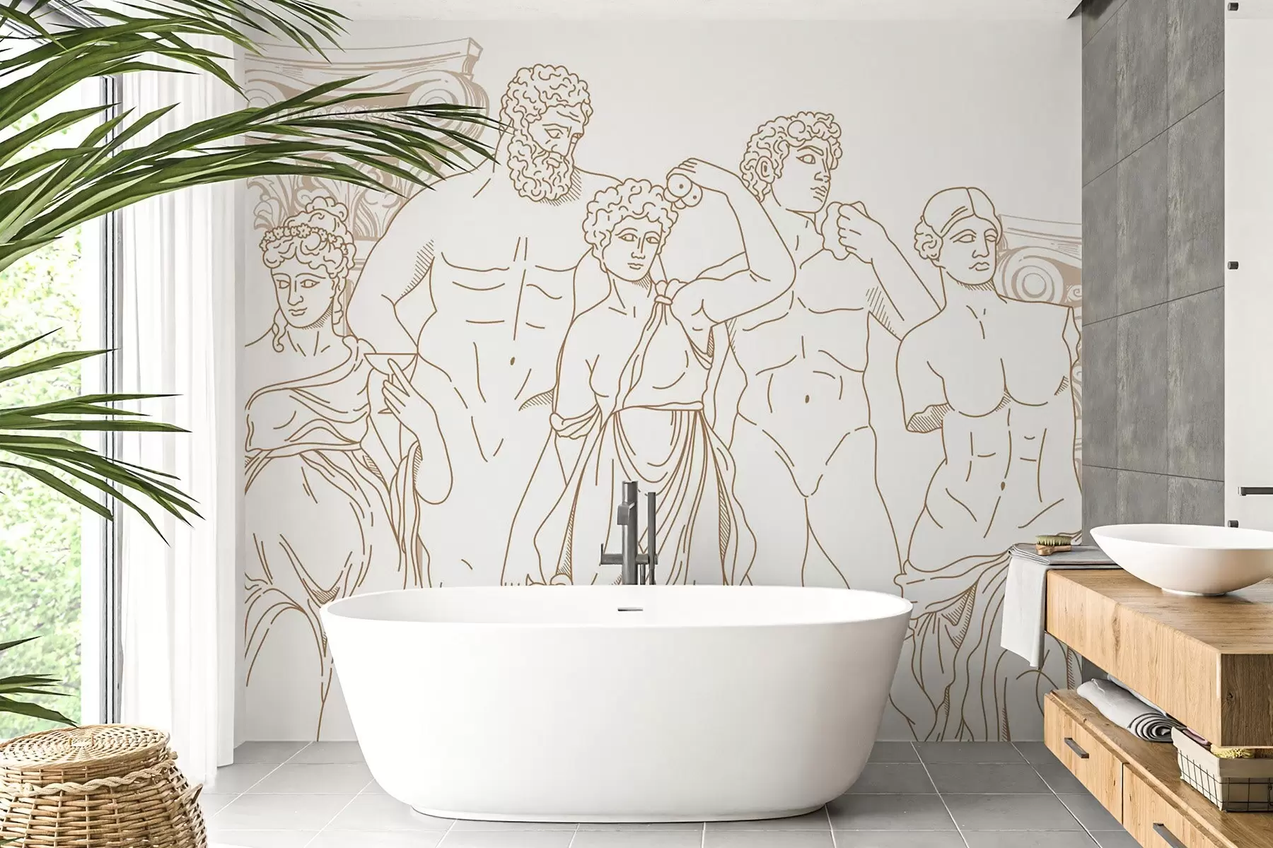 fototapeter Gamle mennesker og søyler w04865v1