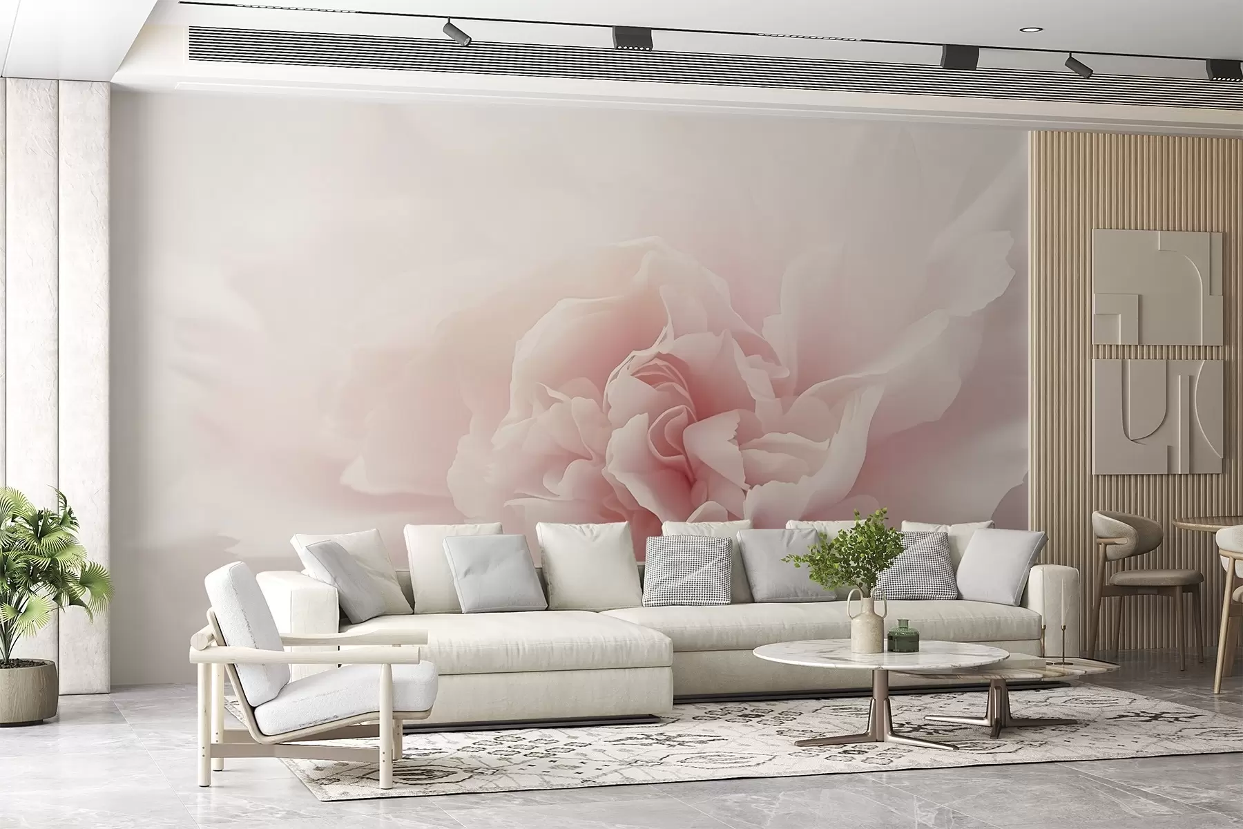 fototapeter Kronblader, stor blomst w04891