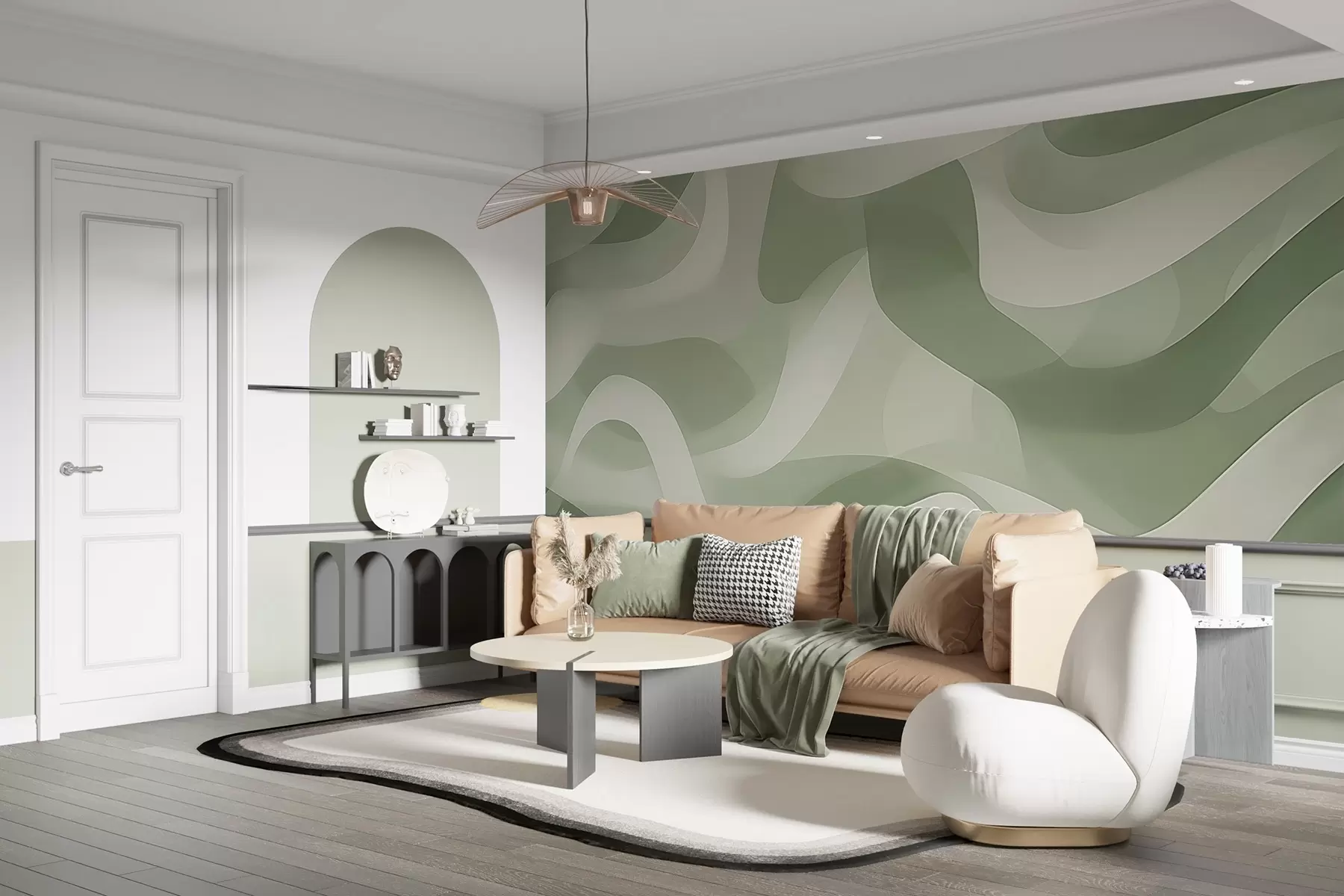 fototapeter Abstrakte bølger w04888