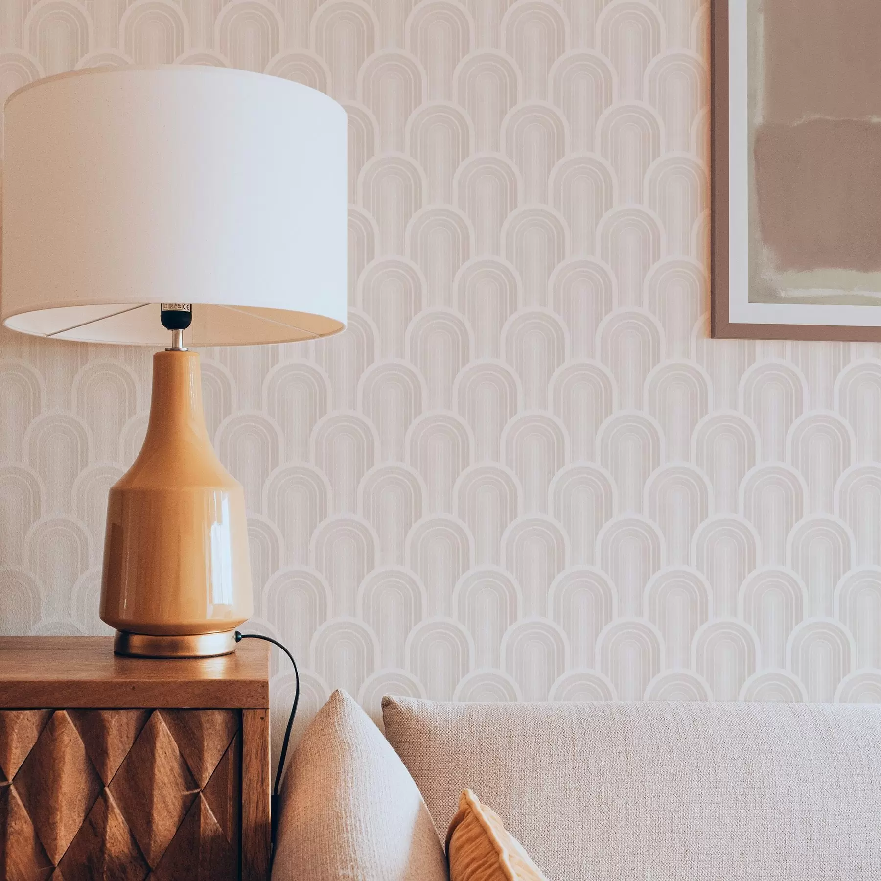 fototapeter Små buemoduler i varme krembeige nyanser a00924