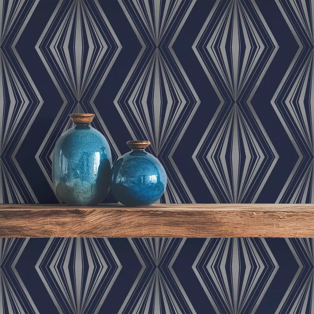 Bakgrunn Geometriske stråleformede diamanter på mørkeblå bakgrunn a00925