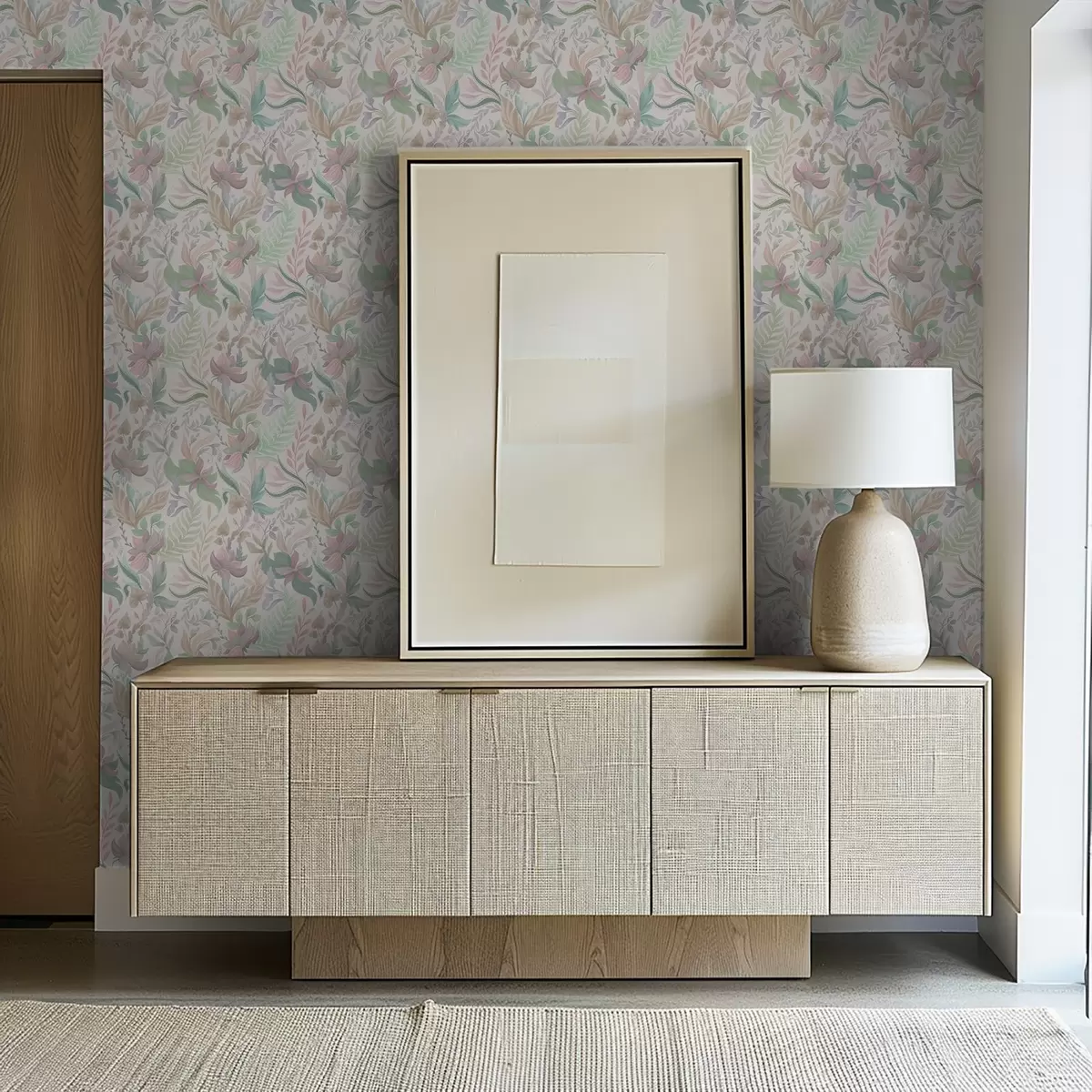 Bakgrunn Delikate pastellfargede blomster og blader på lys bakgrunn a00931