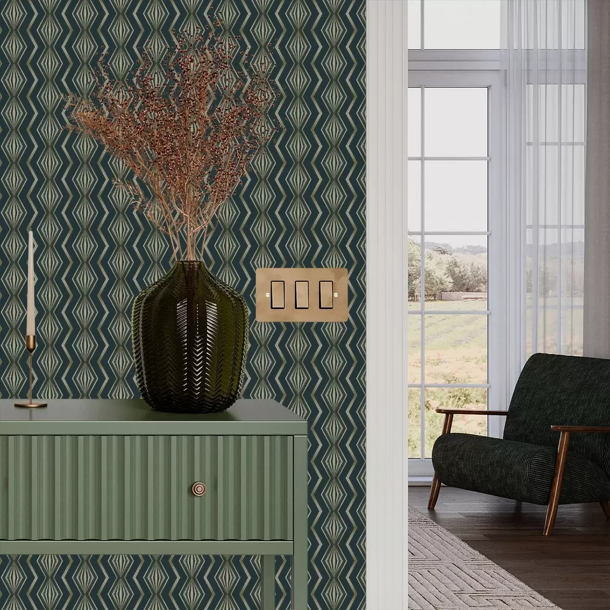 Bakgrunn Mørk blågrønn diamant geometrisk mønster a00973v1