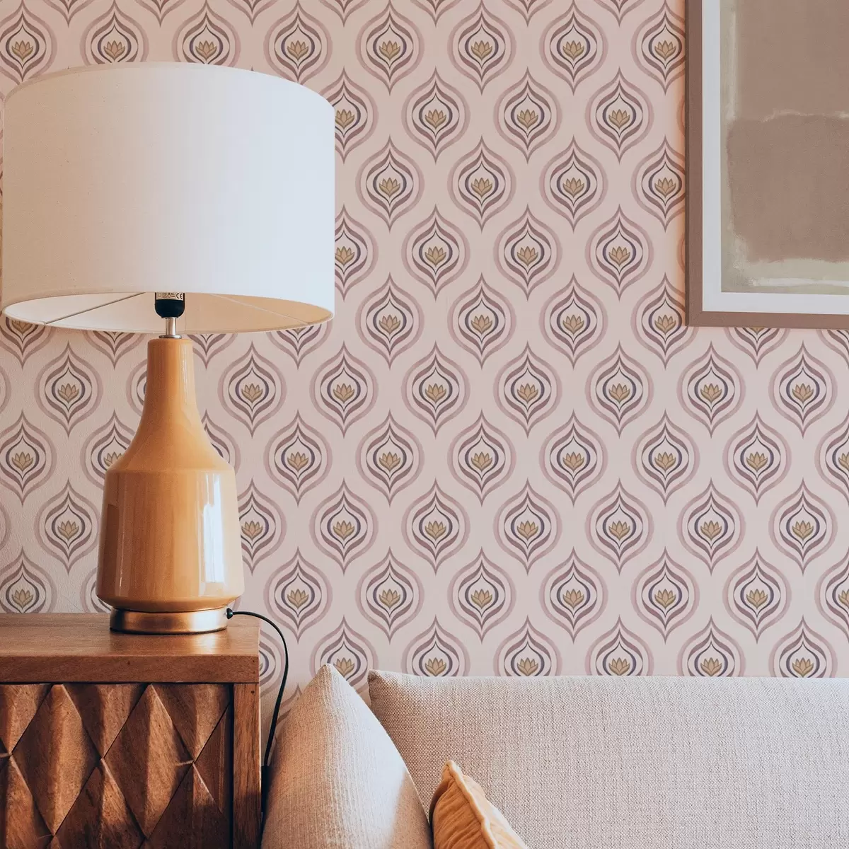 Bakgrunn Rytmisk dråpemotiv med en blomst på en pulveraktig bakgrunn a00977