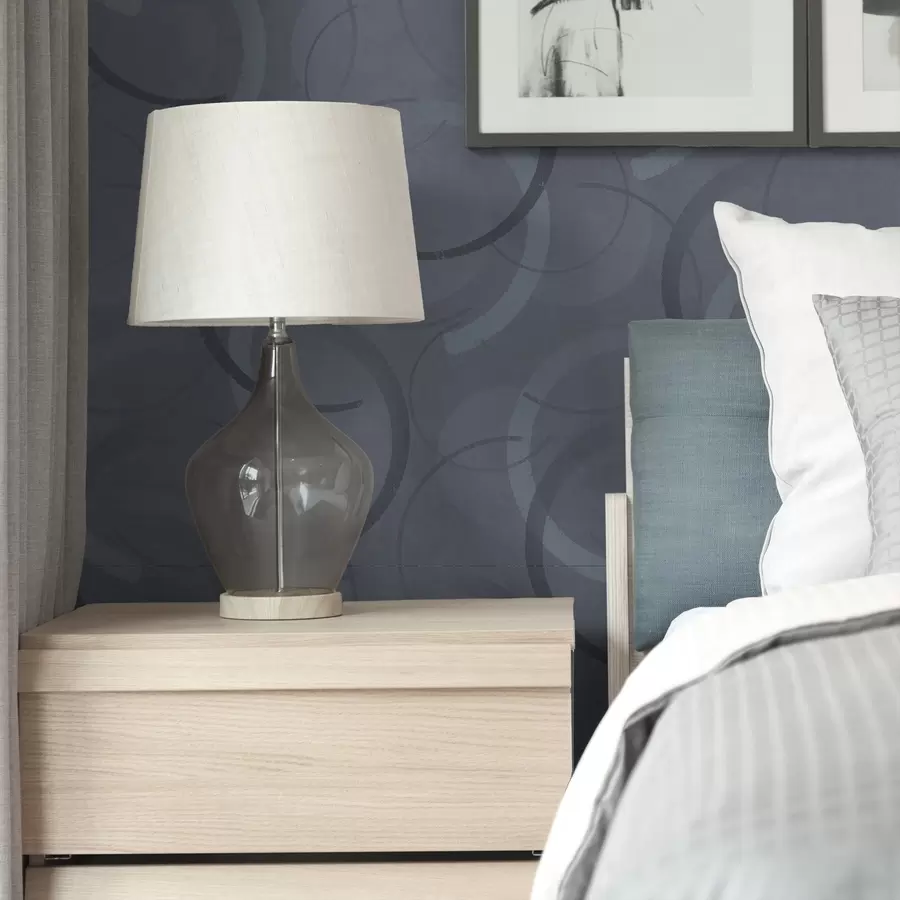 fototapeter Halvsirkler og myke sirkler i en kjølig gråblå palett a00980