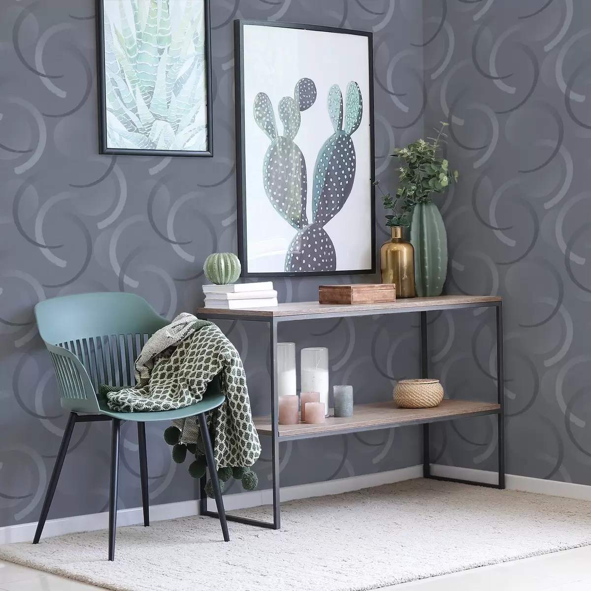 Bakgrunn Grå halvsirkler og uskarpe sirkler på en strukturert bakgrunn a00981