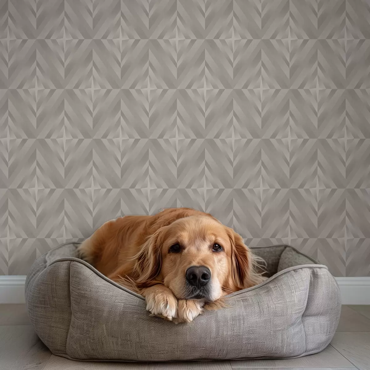 Bakgrunn Geometriske firkanter med piler i varme beigefarger a00982