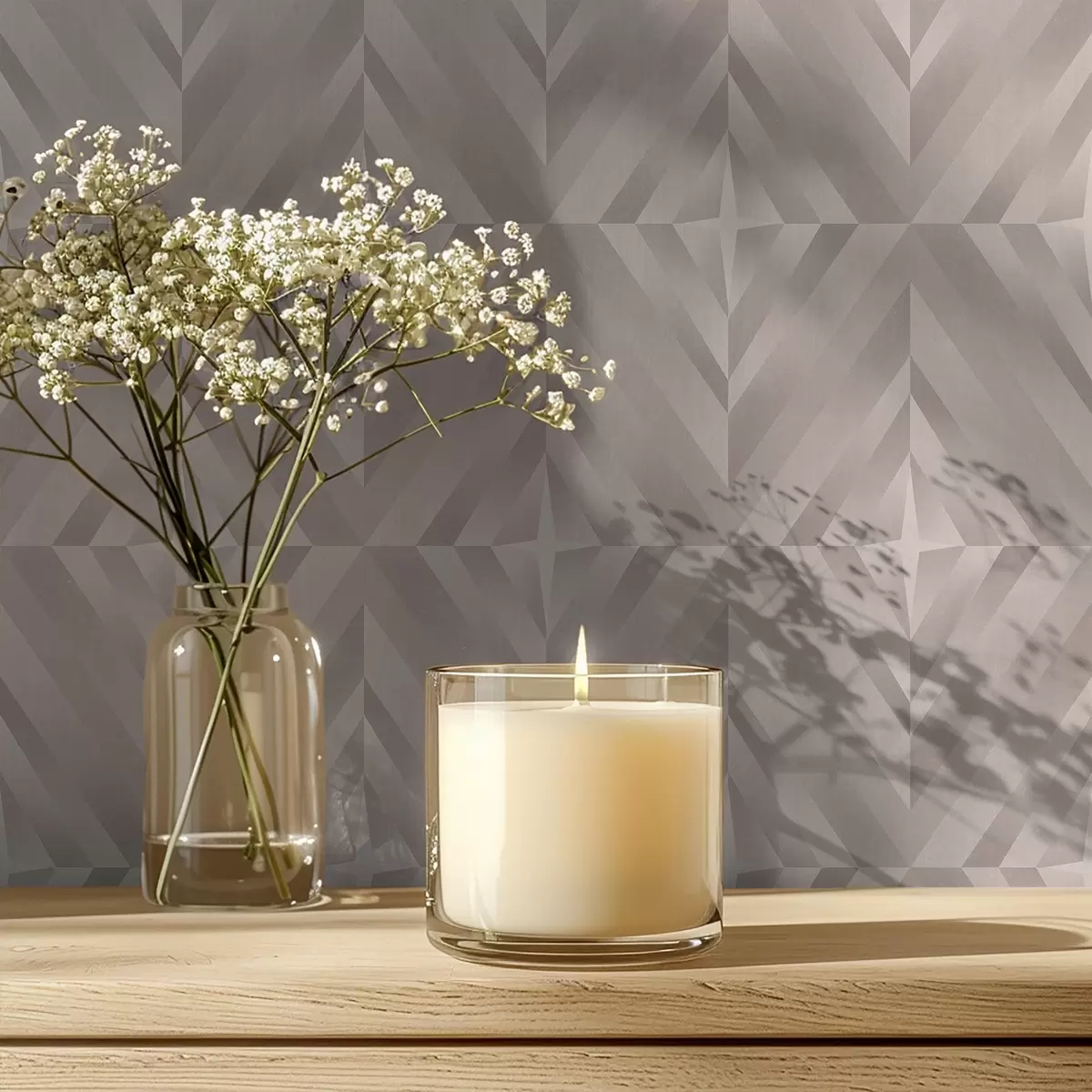 Bakgrunn Geometriske firkanter med piler i varme beigefarger a00982