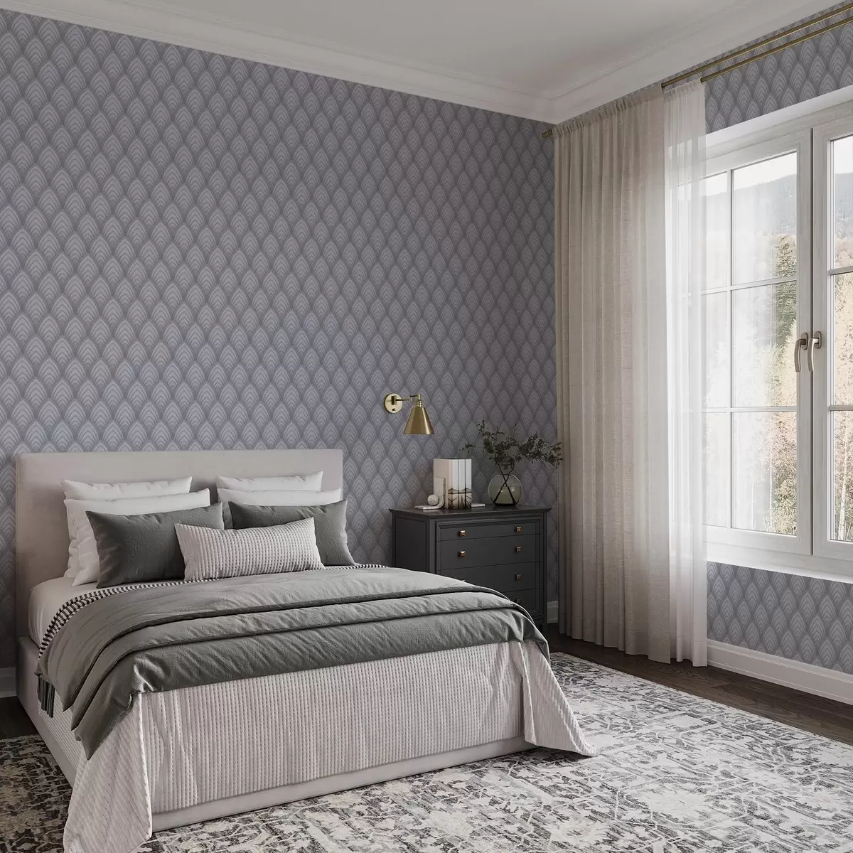 Bakgrunn Volumetriske gråskala-lignende buer med en myk gradient a00989