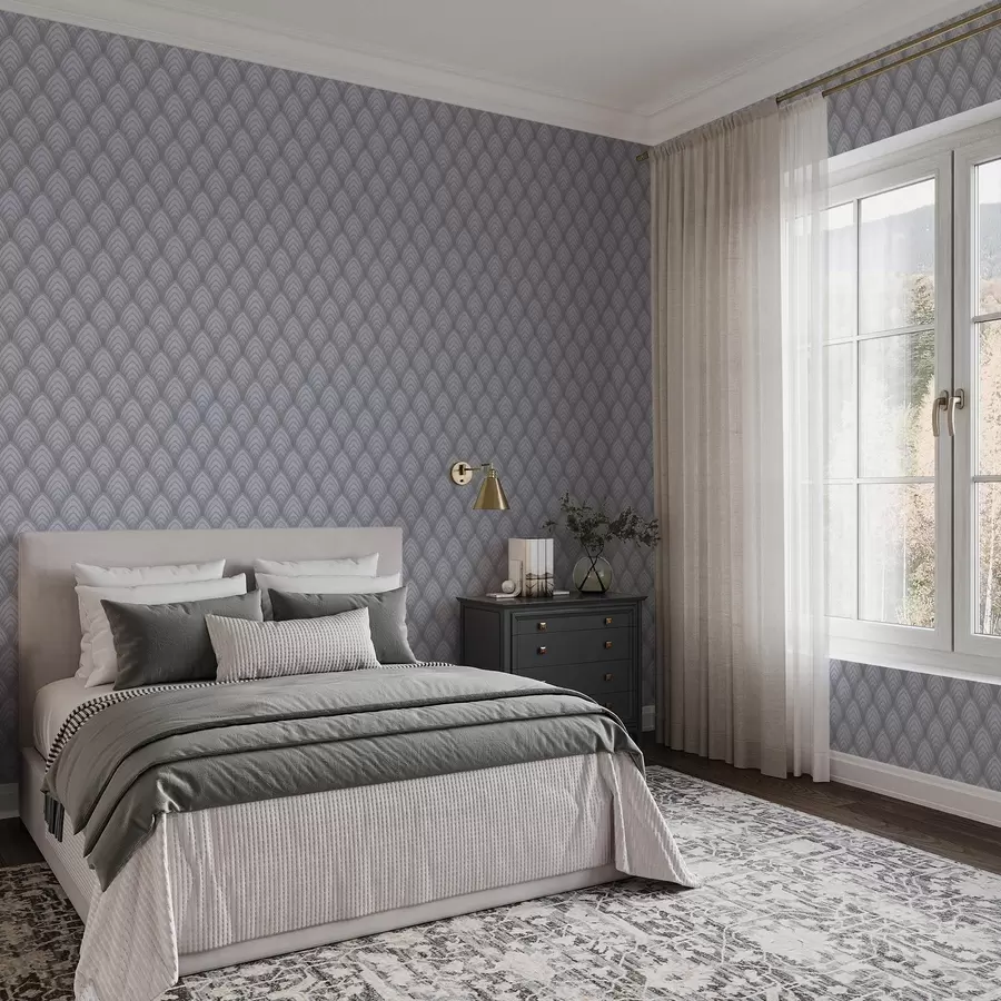 fototapeter Volumetriske gråskala-lignende buer med en myk gradient a00989