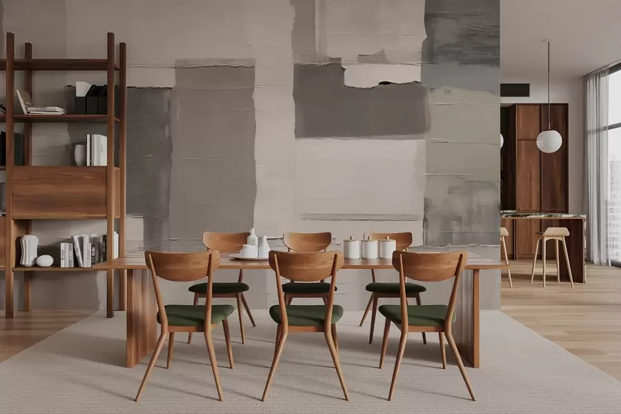 fototapeter Rolige rektangler med struktur i gråbeige toner w04958