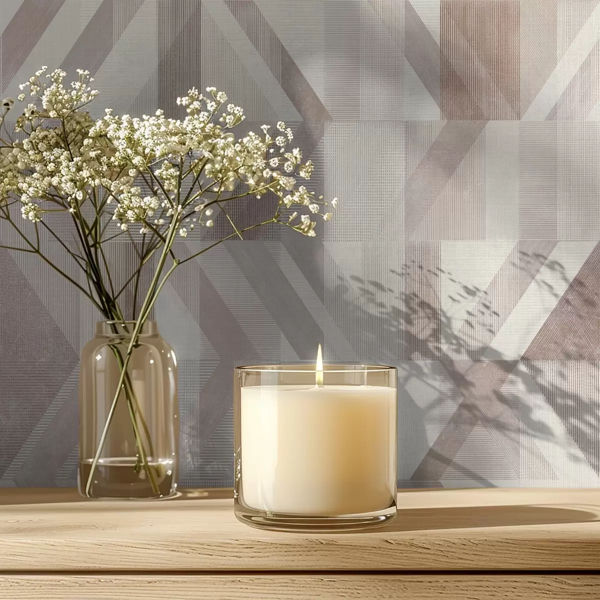 Bakgrunn Varme geometriske piler i beige-sandfarger a01056v2