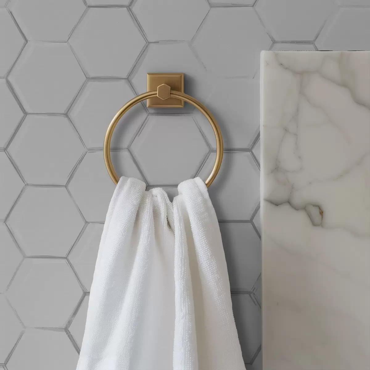 Bakgrunn Hvite tredimensjonale sekskanter på en glatt bakgrunn a01059