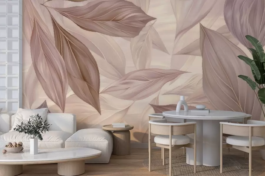 fototapeter Abstrakte delikate blader w04969v1