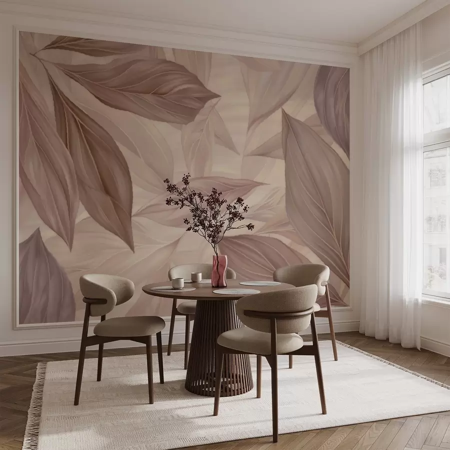 fototapeter Abstrakte delikate blader w04969v1