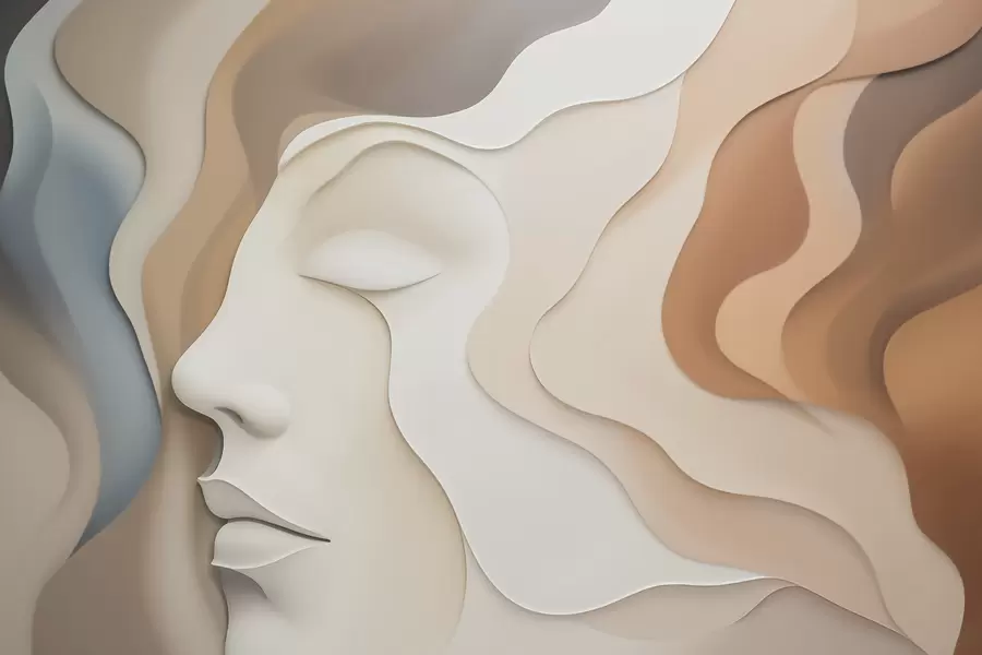 fototapeter Abstrakt ansikt w04869