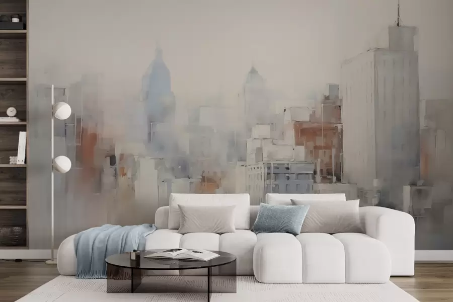 fototapeter Abstrakt byimitasjon av maleri w04897