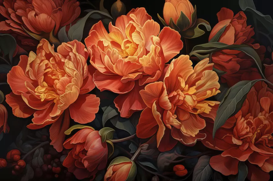 fototapeter Varm blomsterkveld w05044