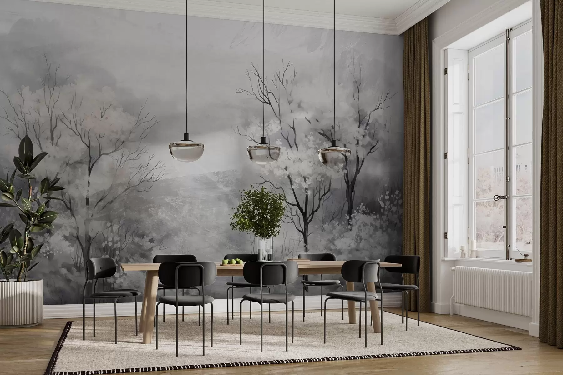 fototapeter Lys pust fra trærne w05054