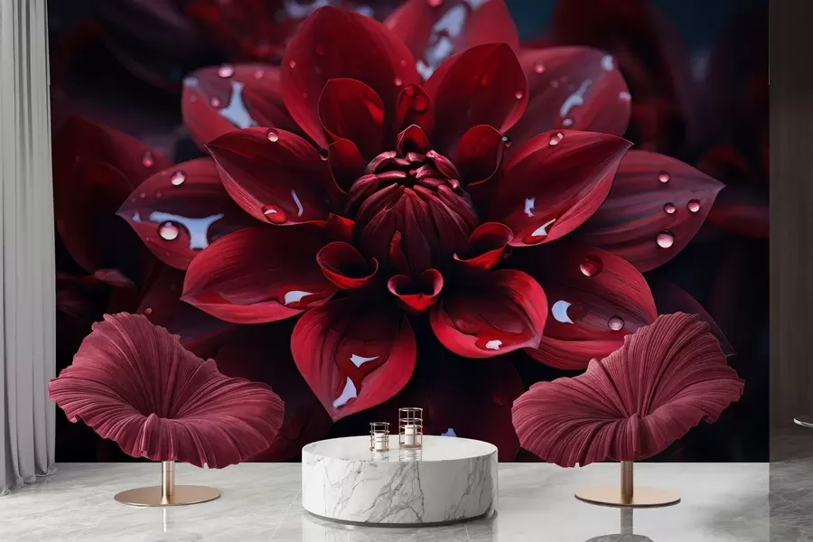 fototapeter Saftig krysantemum w05057