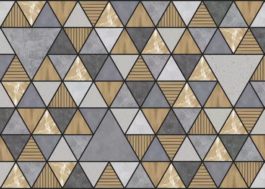 fototapeter Triangel ornament med nøytrale og varme farger w05096v1