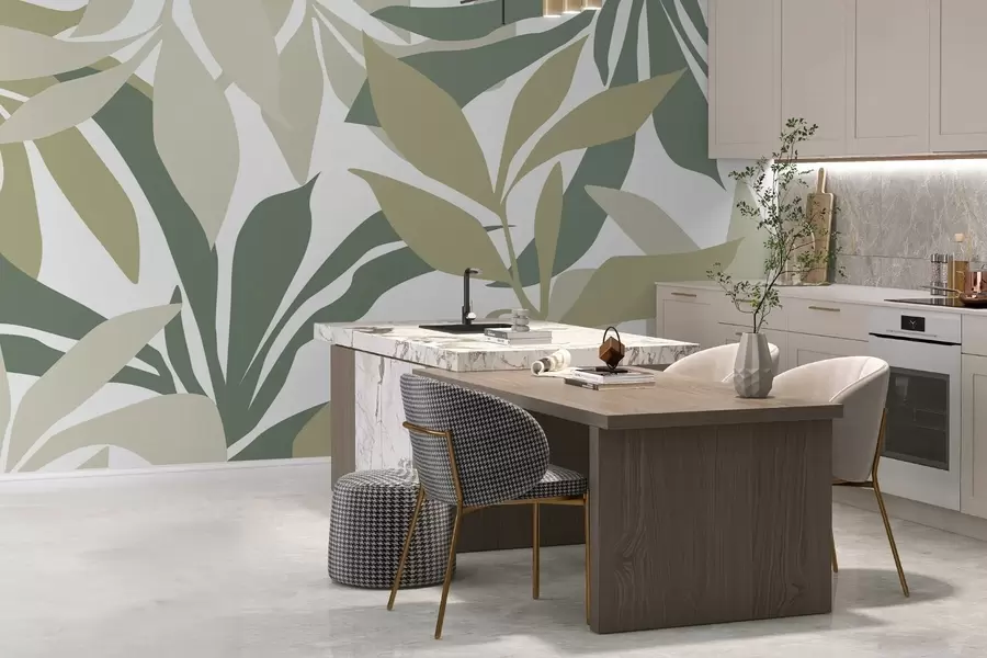 fototapeter Abstrakt løvverk w05136v1