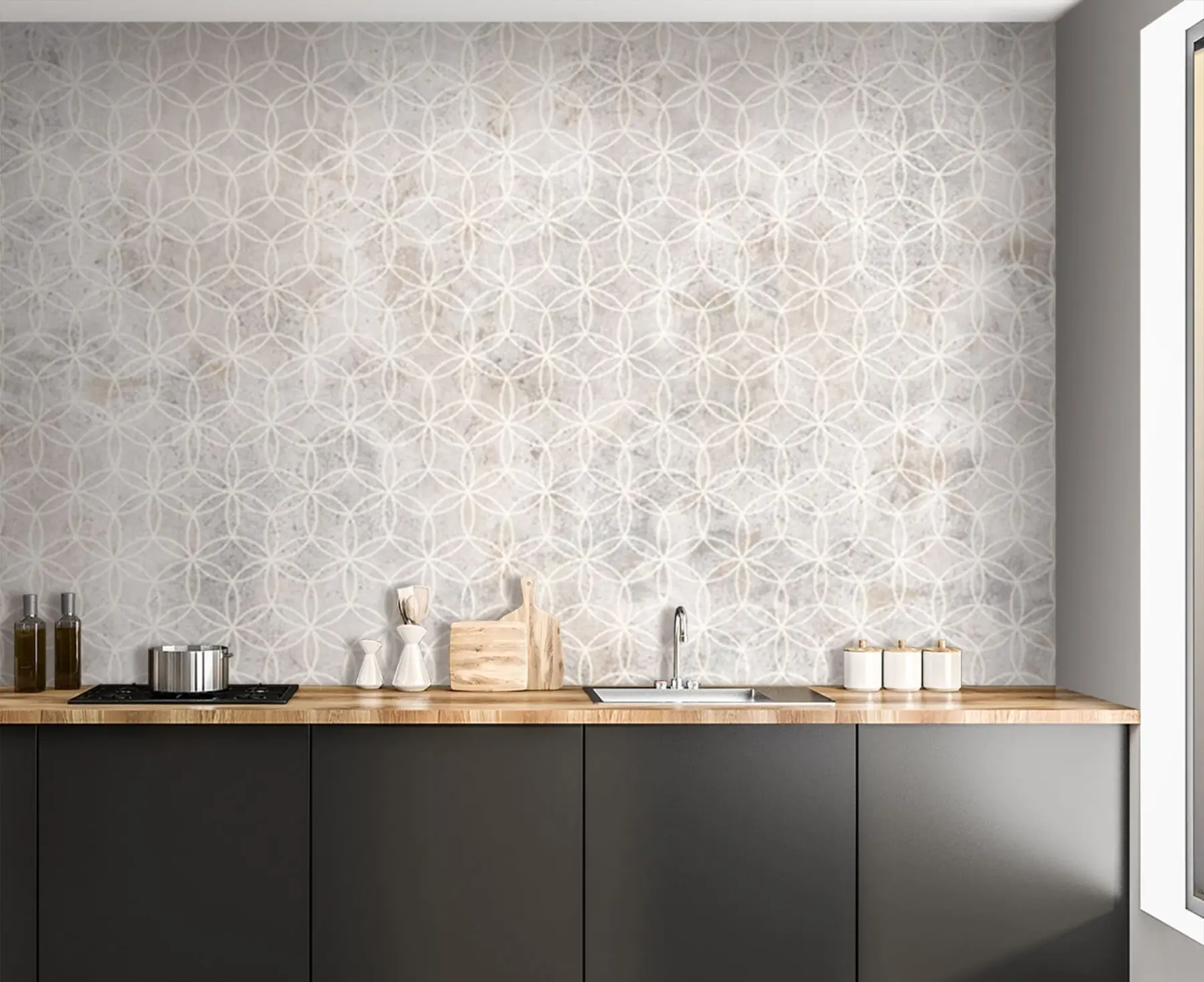 fototapeter Mosaikk av sement og betong u71923