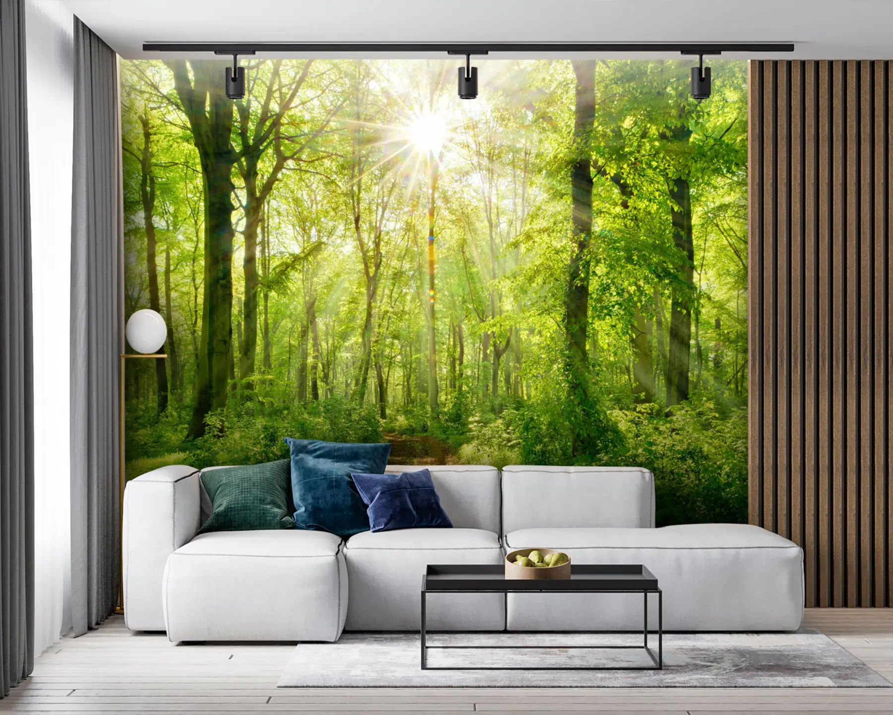 fototapeter Sti i den solfylte skogen u22252