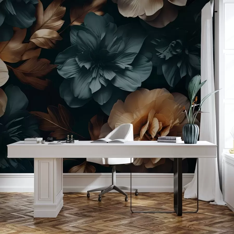 fototapeter Mørk blomstrende hage w05007