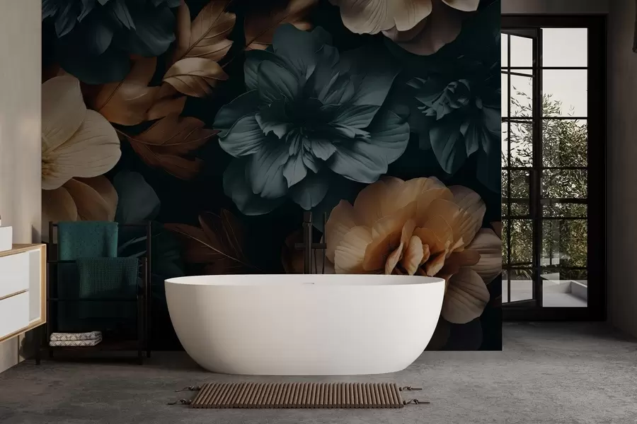 fototapeter Mørk blomstrende hage w05007