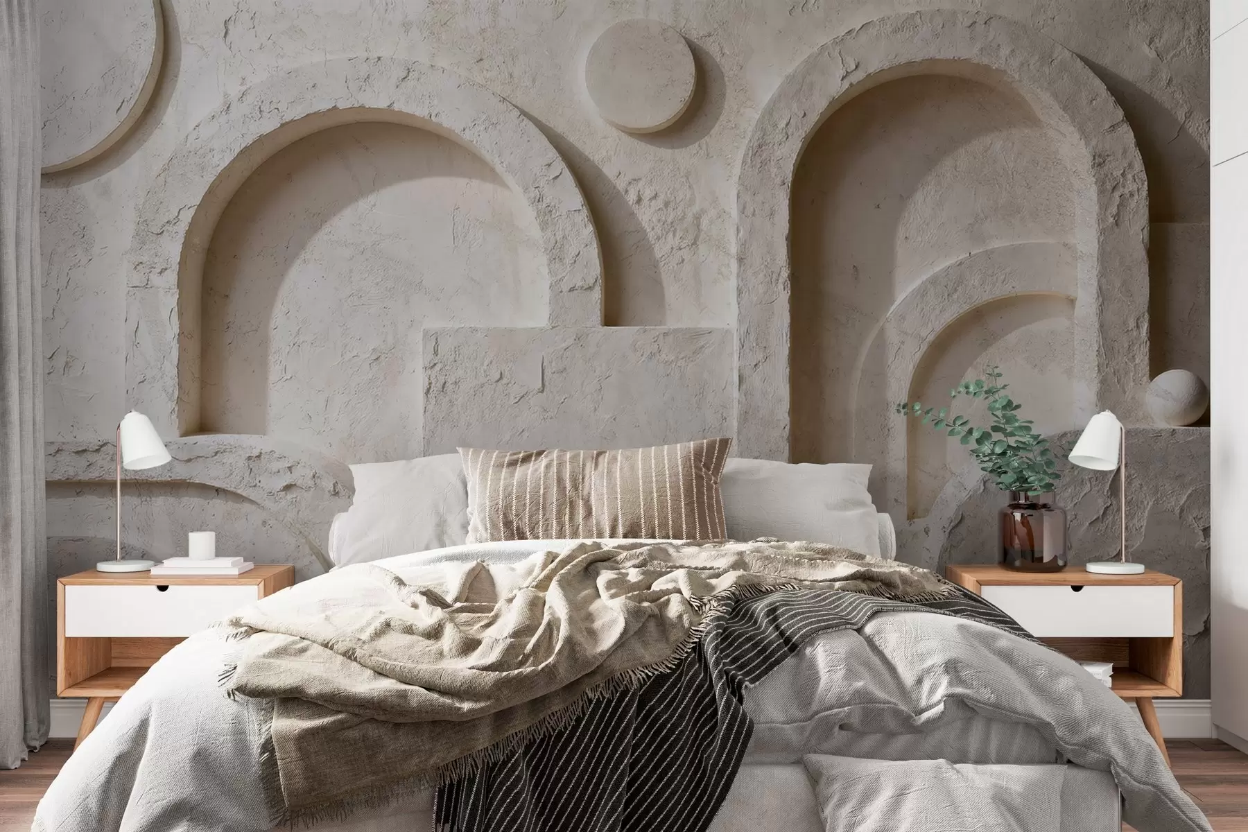 fototapeter Volumetrisk geometri laget av betong w05186