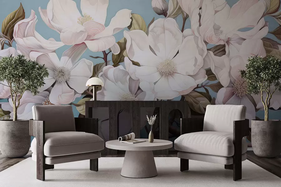 fototapeter Frodige blomster på en gren w05178