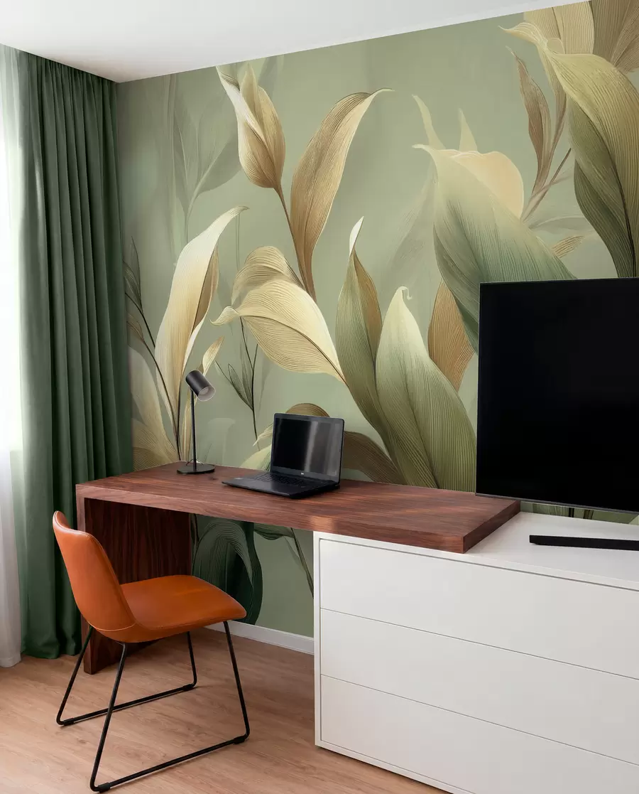 fototapeter Store tropiske blader w09688