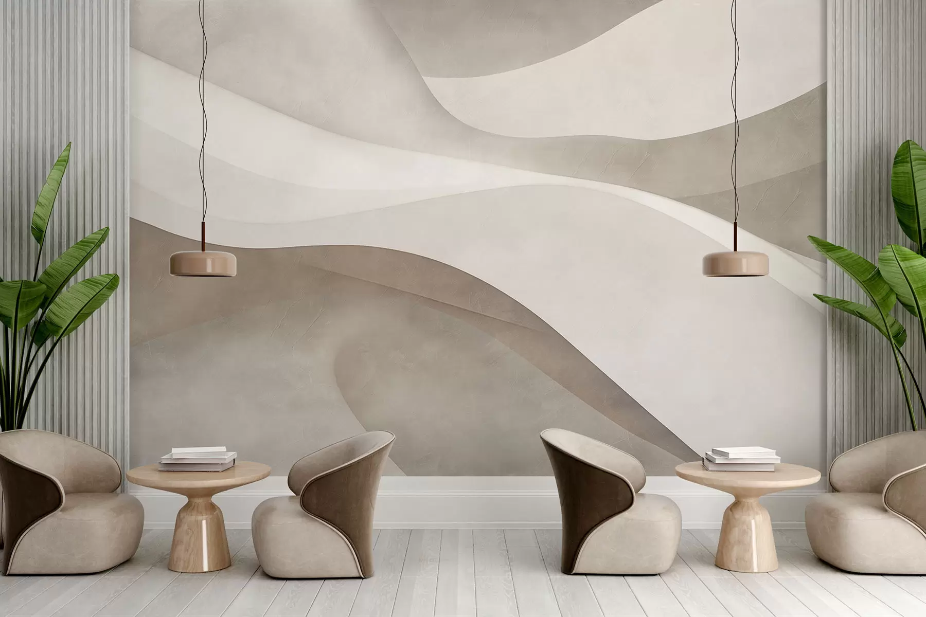 fototapeter Abstrakt vegg, bølger w09694