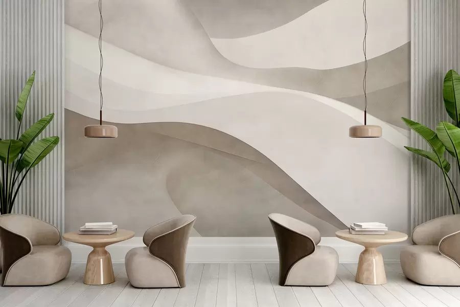 fototapeter Abstrakt vegg, bølger w09694