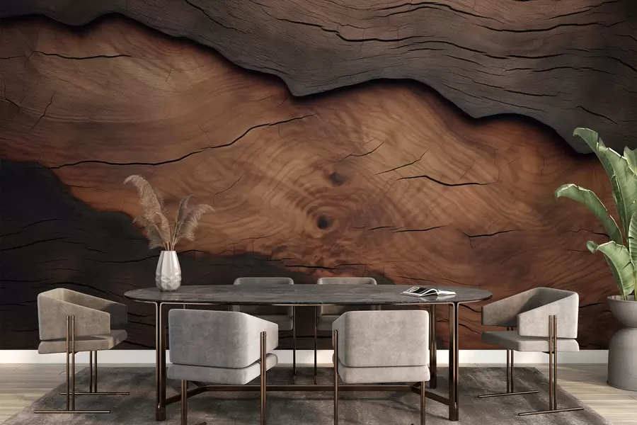 fototapeter Imitasjon av trebark w09705