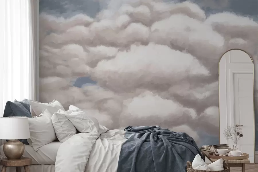 fototapeter Myke skyer på blå himmel w05143