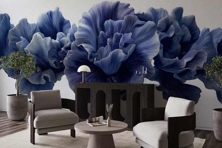 fototapeter Luksuriøse kurver av kronblader w05249