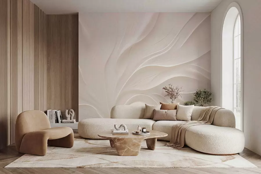 fototapeter Delikate, gjennomsiktige blader på en gren w05267