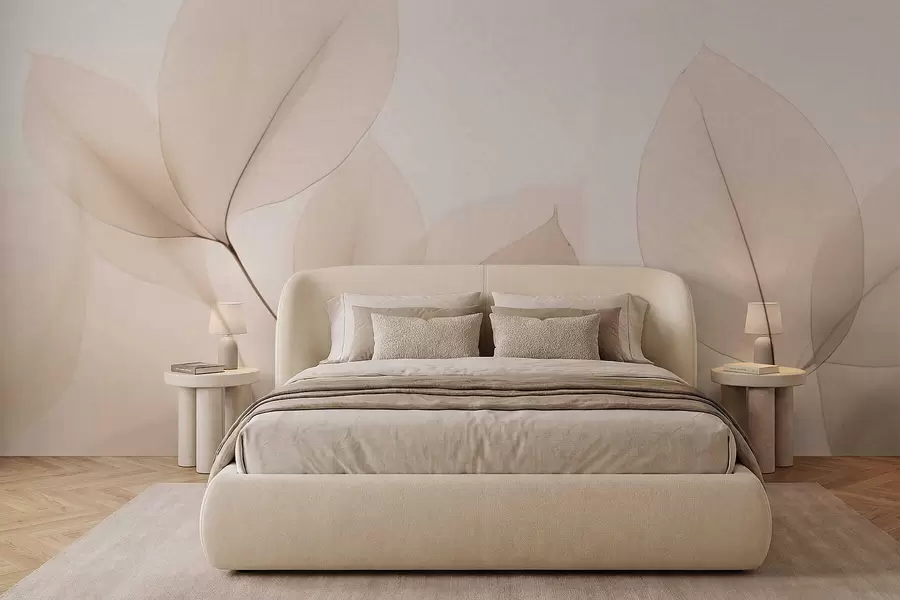 fototapeter Hvit blomst med fin linje w05268