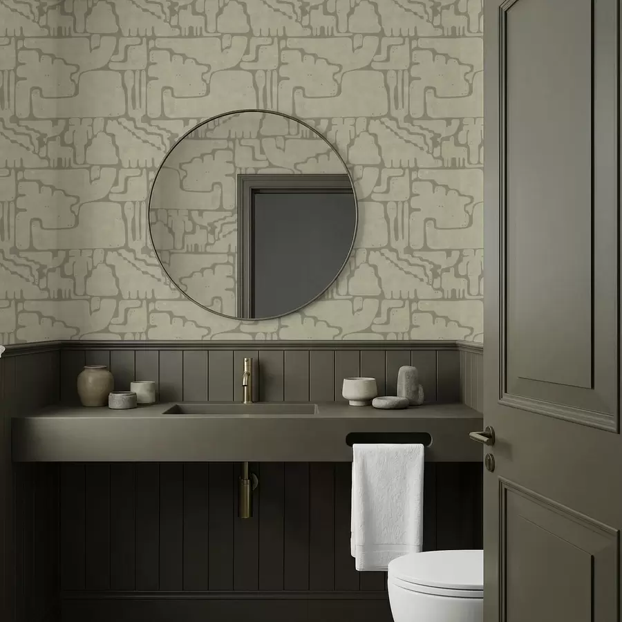 fototapeter Lett abstrakt mønster med myke former a01122v2