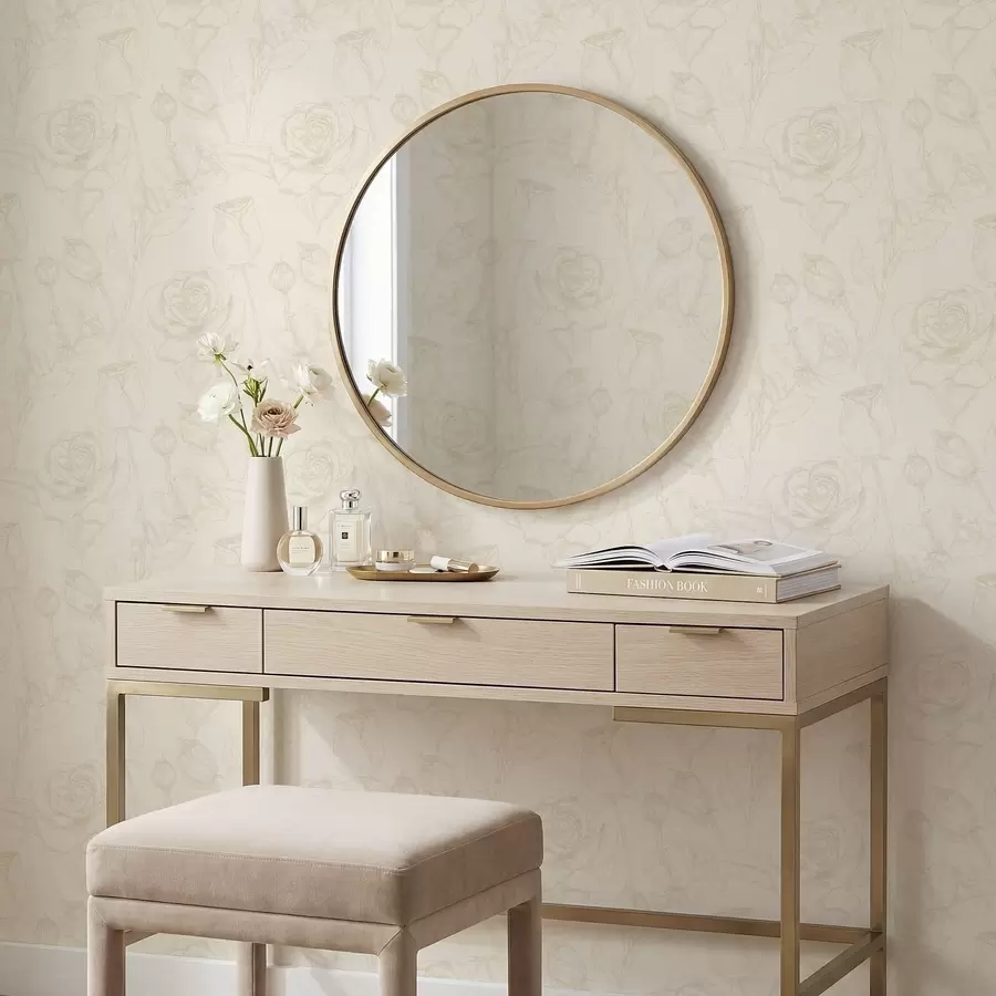 fototapeter Lys rosa mønster på beige bakgrunn a01124