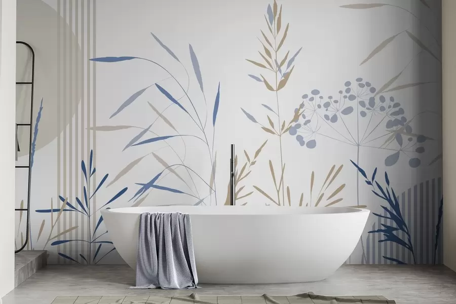 fototapeter Abstrakte silhuetter av vegetasjon w05375v2