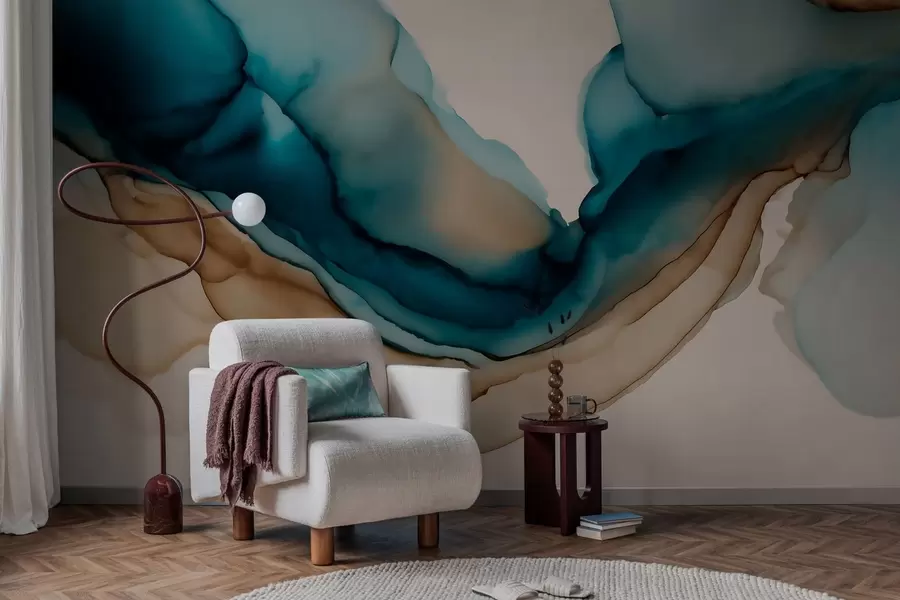 fototapeter abstrakt tekstur i alkoholblekk-stil w05238