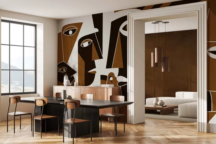 fototapeter Ansikter i afrikansk stil w05446