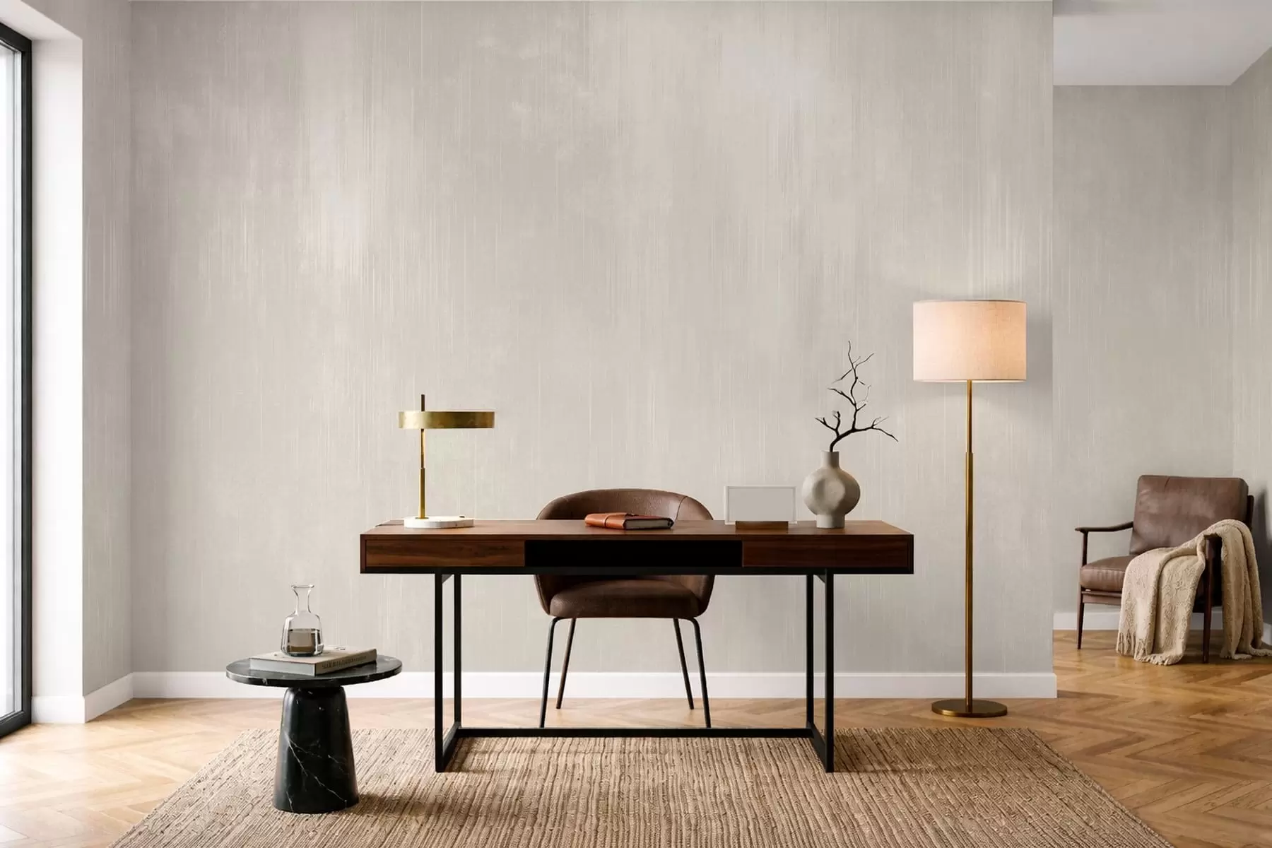 fototapeter Lys beige bakgrunn med en diskret vertikal struktur w05121