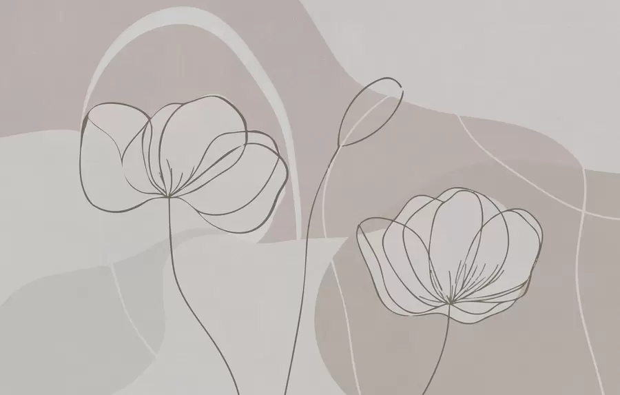 fototapeter Minimalistiske blomster w09779